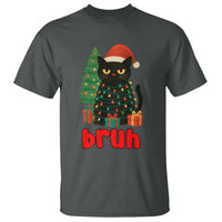 Funny Cat Bruh Christmas T Shirt Silly Meme Kitty Xmas - Wonder Print Shop