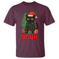 Funny Cat Bruh Christmas T Shirt Silly Meme Kitty Xmas - Wonder Print Shop