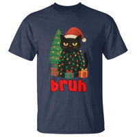 Funny Cat Bruh Christmas T Shirt Silly Meme Kitty Xmas - Wonder Print Shop