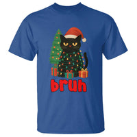 Funny Cat Bruh Christmas T Shirt Silly Meme Kitty Xmas - Wonder Print Shop