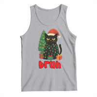 Funny Cat Bruh Christmas Tank Top Silly Meme Kitty Xmas - Wonder Print Shop