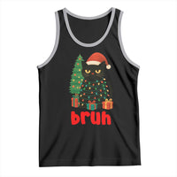 Funny Cat Bruh Christmas Tank Top Silly Meme Kitty Xmas - Wonder Print Shop