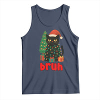 Funny Cat Bruh Christmas Tank Top Silly Meme Kitty Xmas - Wonder Print Shop