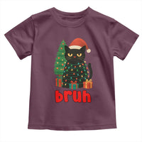 Funny Cat Bruh Christmas Toddler T Shirt Silly Meme Kitty Xmas - Wonder Print Shop
