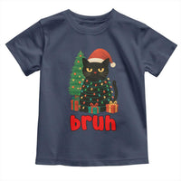 Funny Cat Bruh Christmas Toddler T Shirt Silly Meme Kitty Xmas - Wonder Print Shop