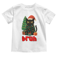 Funny Cat Bruh Christmas Toddler T Shirt Silly Meme Kitty Xmas - Wonder Print Shop