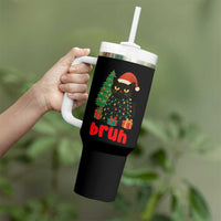 Funny Cat Bruh Christmas Tumbler With Handle Silly Meme Kitty Xmas - Wonder Print Shop