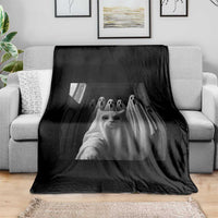 Funny Ghost Cat Halloween Meme Throw Blanket - Wonder Print Shop