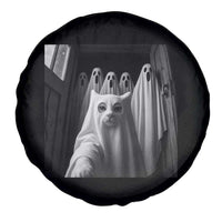 Funny Ghost Cat Halloween Meme Spare Tire Cover - Wonder Print Shop