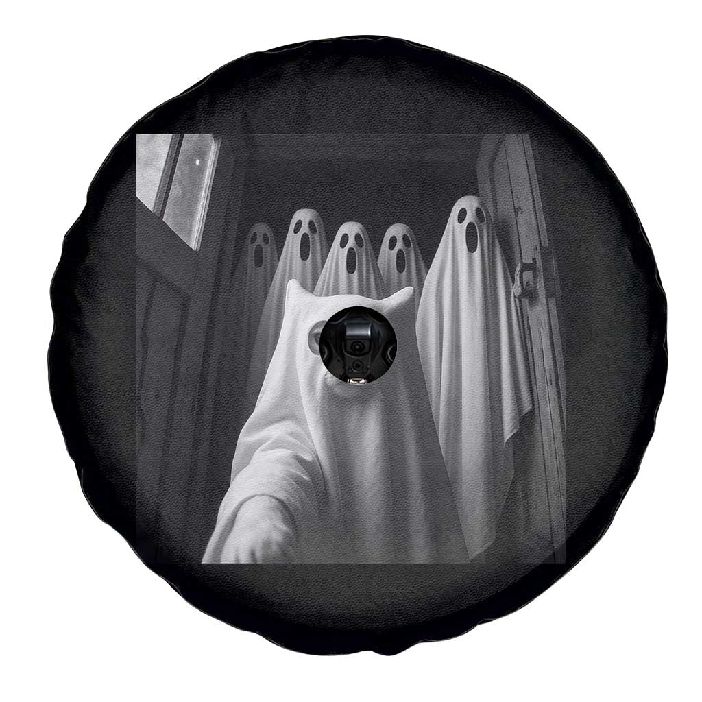 Funny Ghost Cat Halloween Meme Spare Tire Cover - Wonder Print Shop