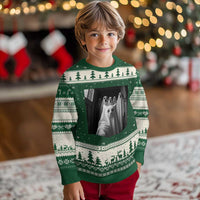 Funny Ghost Cat Halloween Meme Ugly Christmas Sweater - Wonder Print Shop