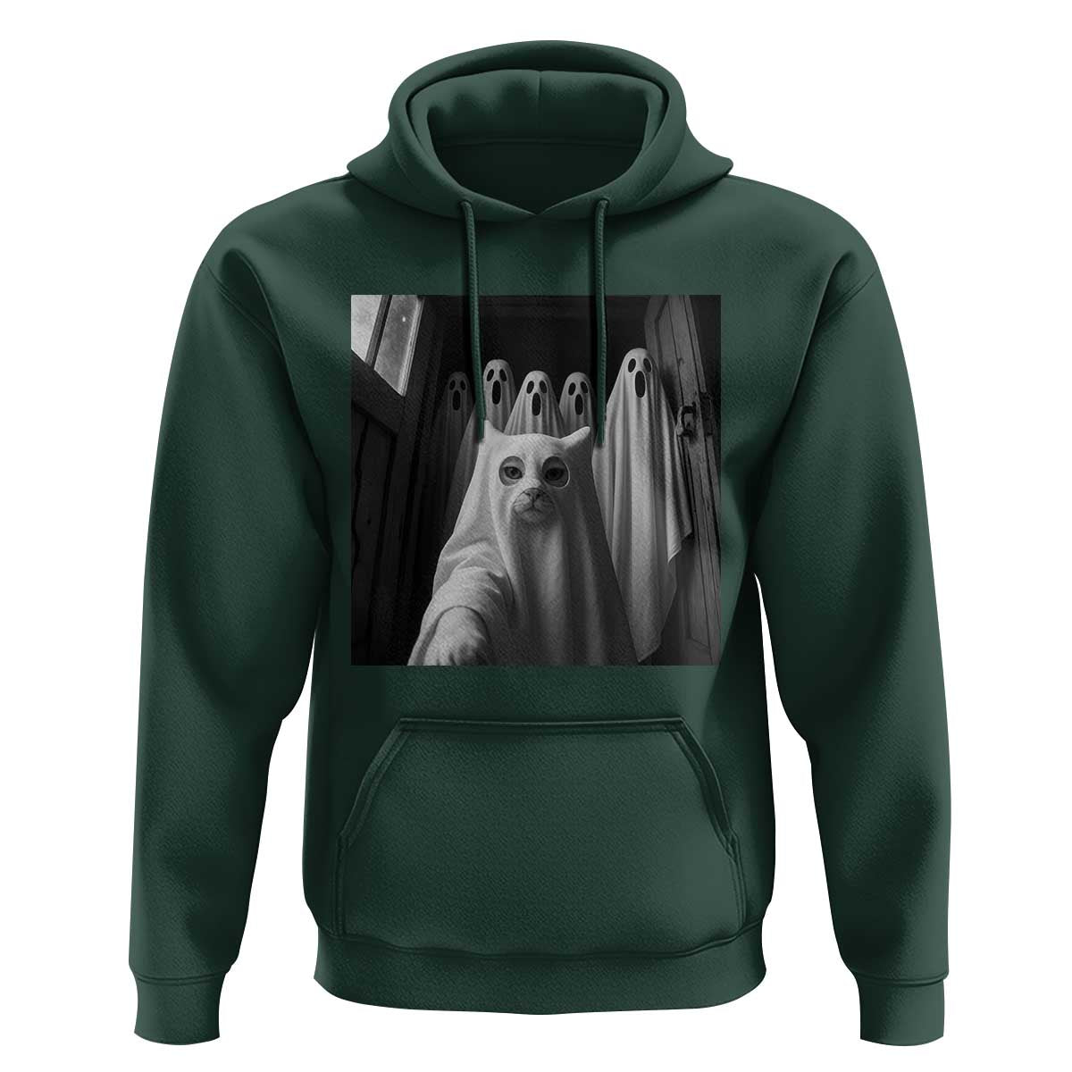 Funny Ghost Cat Halloween Meme Hoodie - Wonder Print Shop