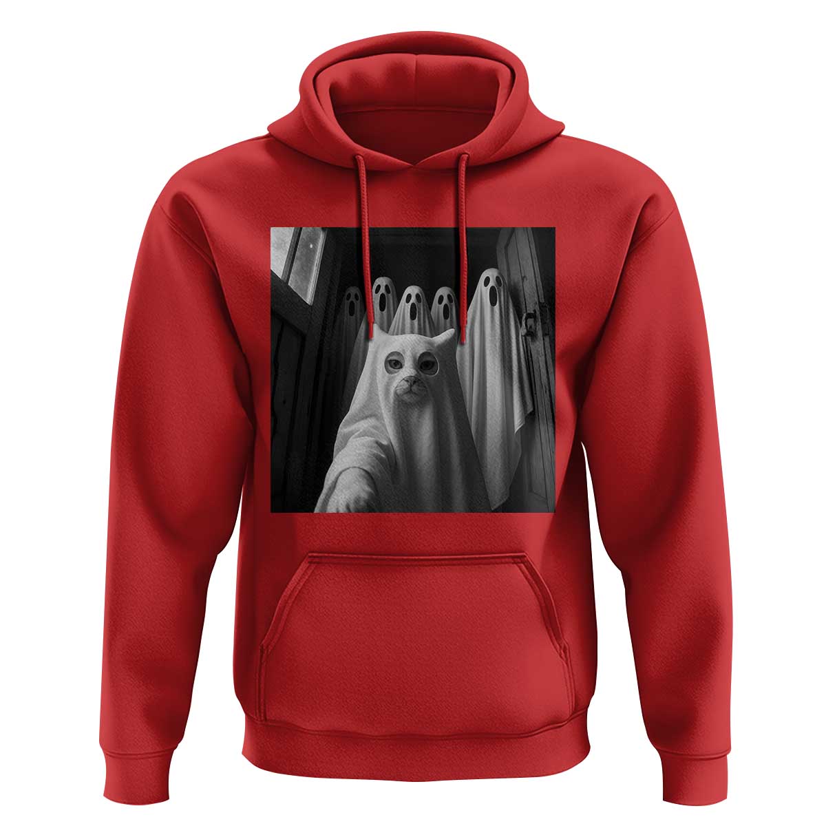Funny Ghost Cat Halloween Meme Hoodie - Wonder Print Shop