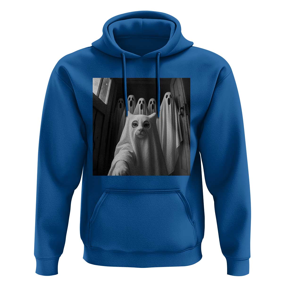 Funny Ghost Cat Halloween Meme Hoodie - Wonder Print Shop