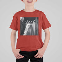 Funny Ghost Cat Halloween Meme T Shirt For Kid - Wonder Print Shop