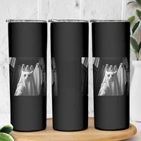 Funny Ghost Cat Halloween Meme Skinny Tumbler - Wonder Print Shop