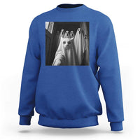 Funny Ghost Cat Halloween Meme Sweatshirt - Wonder Print Shop