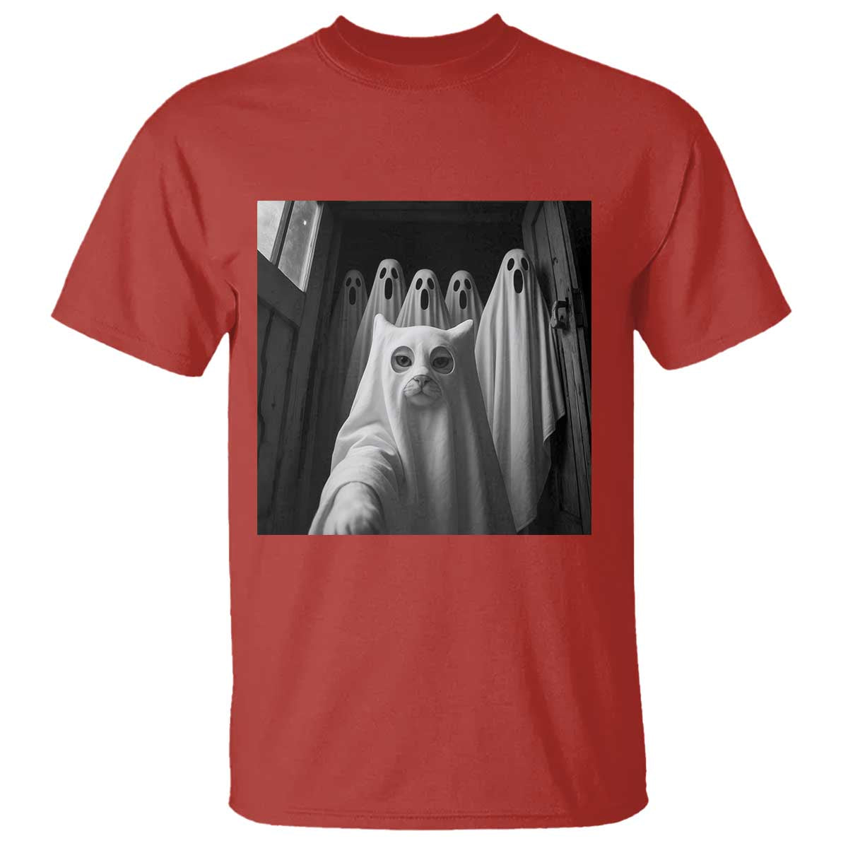 Funny Ghost Cat Halloween Meme T Shirt - Wonder Print Shop