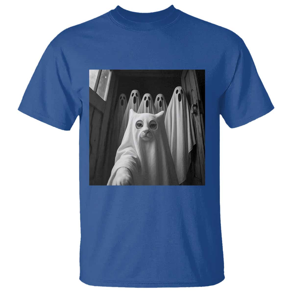 Funny Ghost Cat Halloween Meme T Shirt - Wonder Print Shop