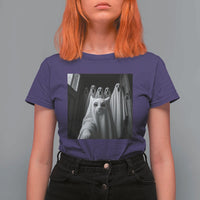 Funny Ghost Cat Halloween Meme T Shirt For Women - Wonder Print Shop
