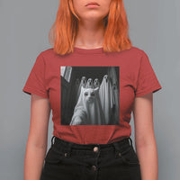 Funny Ghost Cat Halloween Meme T Shirt For Women - Wonder Print Shop