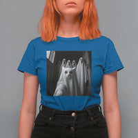 Funny Ghost Cat Halloween Meme T Shirt For Women - Wonder Print Shop