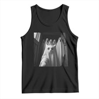 Funny Ghost Cat Halloween Meme Tank Top - Wonder Print Shop