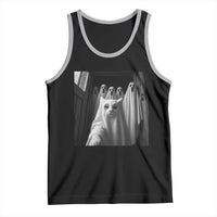 Funny Ghost Cat Halloween Meme Tank Top - Wonder Print Shop