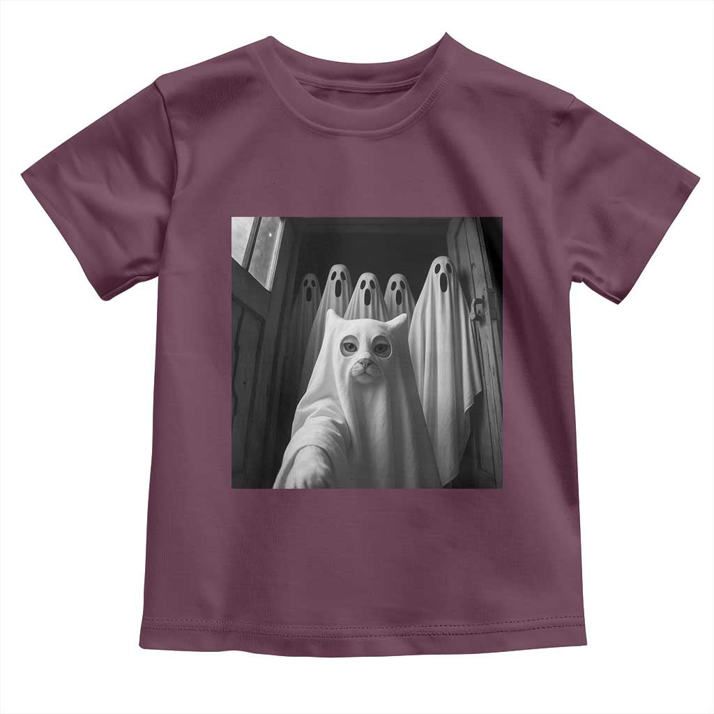 Funny Ghost Cat Halloween Meme Toddler T Shirt - Wonder Print Shop