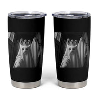 Funny Ghost Cat Halloween Meme Tumbler Cup - Wonder Print Shop