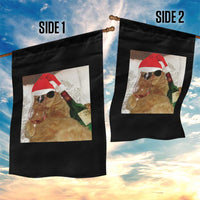 Funny Cat Drinking Wine Christmas Garden Flag - Wonder Print Shop