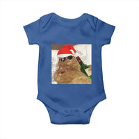 Funny Cat Drinking Wine Christmas Baby Onesie - Wonder Print Shop