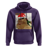 Funny Cat Drinking Wine Christmas Hoodie - Wonder Print Shop