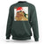 Funny Cat Drinking Wine Christmas Sweatshirt - Wonder Print Shop