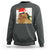 Funny Cat Drinking Wine Christmas Sweatshirt - Wonder Print Shop