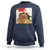 Funny Cat Drinking Wine Christmas Sweatshirt - Wonder Print Shop