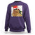 Funny Cat Drinking Wine Christmas Sweatshirt - Wonder Print Shop