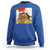 Funny Cat Drinking Wine Christmas Sweatshirt - Wonder Print Shop