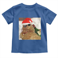 Funny Cat Drinking Wine Christmas Toddler T Shirt - Wonder Print Shop