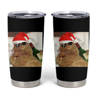 Funny Cat Drinking Wine Christmas Tumbler Cup - Wonder Print Shop