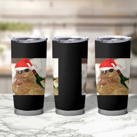 Funny Cat Drinking Wine Christmas Tumbler Cup - Wonder Print Shop