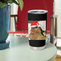 Funny Cat Drinking Wine Christmas Tumbler Cup - Wonder Print Shop