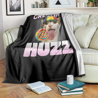 Funny Cat Meme Throw Blanket Greetings Huzz - Wonder Print Shop