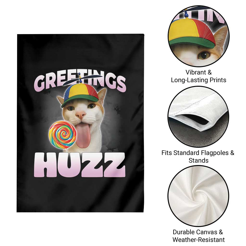 Funny Cat Meme Garden Flag Greetings Huzz - Wonder Print Shop