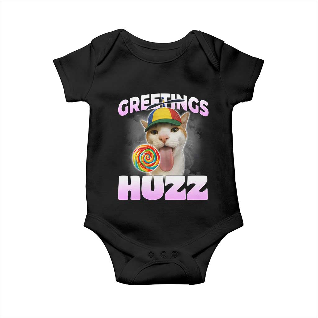 Funny Cat Meme Baby Onesie Greetings Huzz - Wonder Print Shop