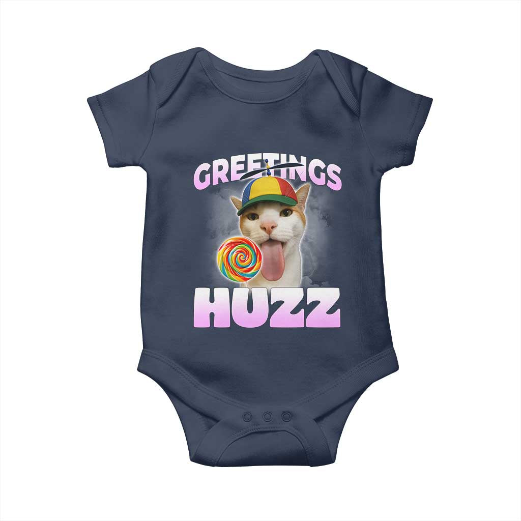 Funny Cat Meme Baby Onesie Greetings Huzz - Wonder Print Shop