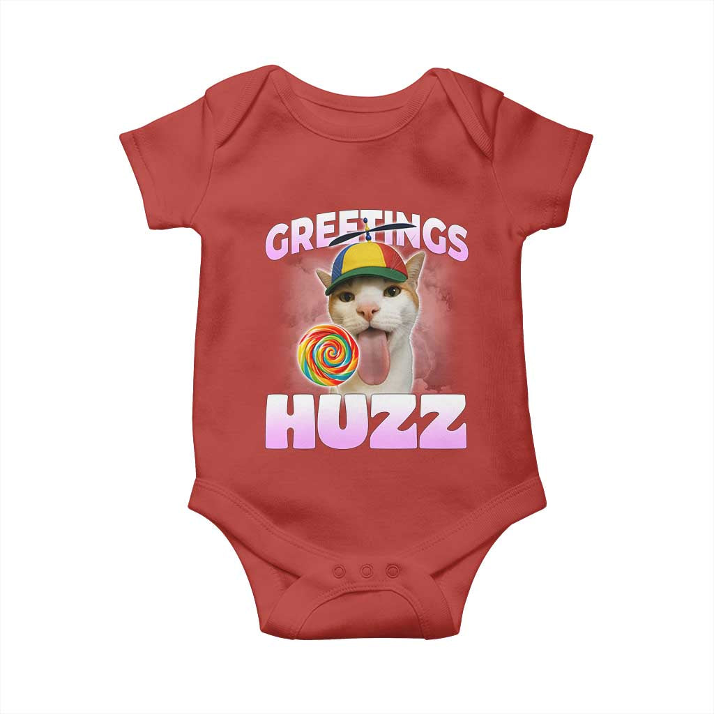 Funny Cat Meme Baby Onesie Greetings Huzz - Wonder Print Shop