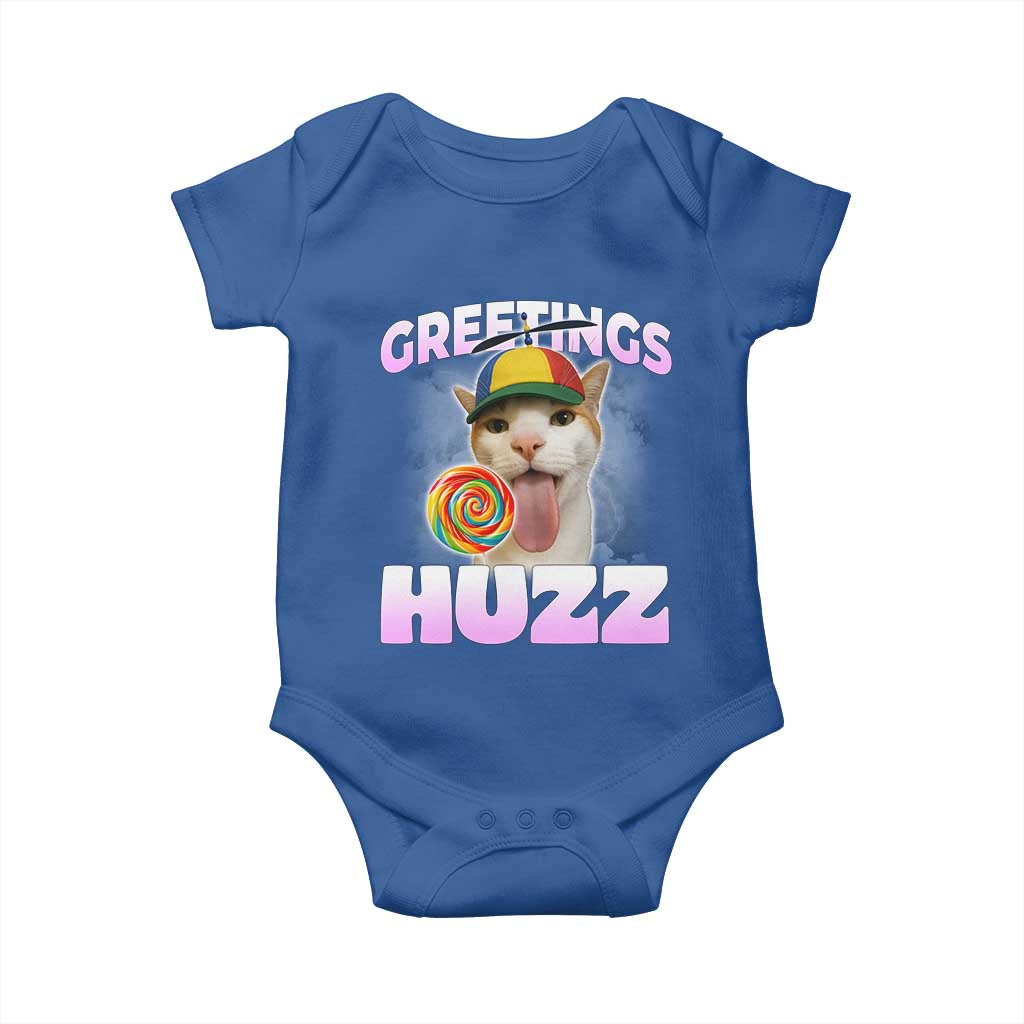 Funny Cat Meme Baby Onesie Greetings Huzz - Wonder Print Shop
