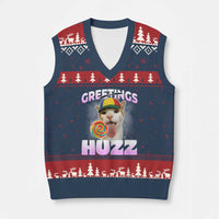 Funny Cat Meme V-Neck Knit Sweater Vest Greetings Huzz - Wonder Print Shop