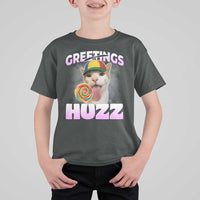 Funny Cat Meme T Shirt For Kid Greetings Huzz - Wonder Print Shop